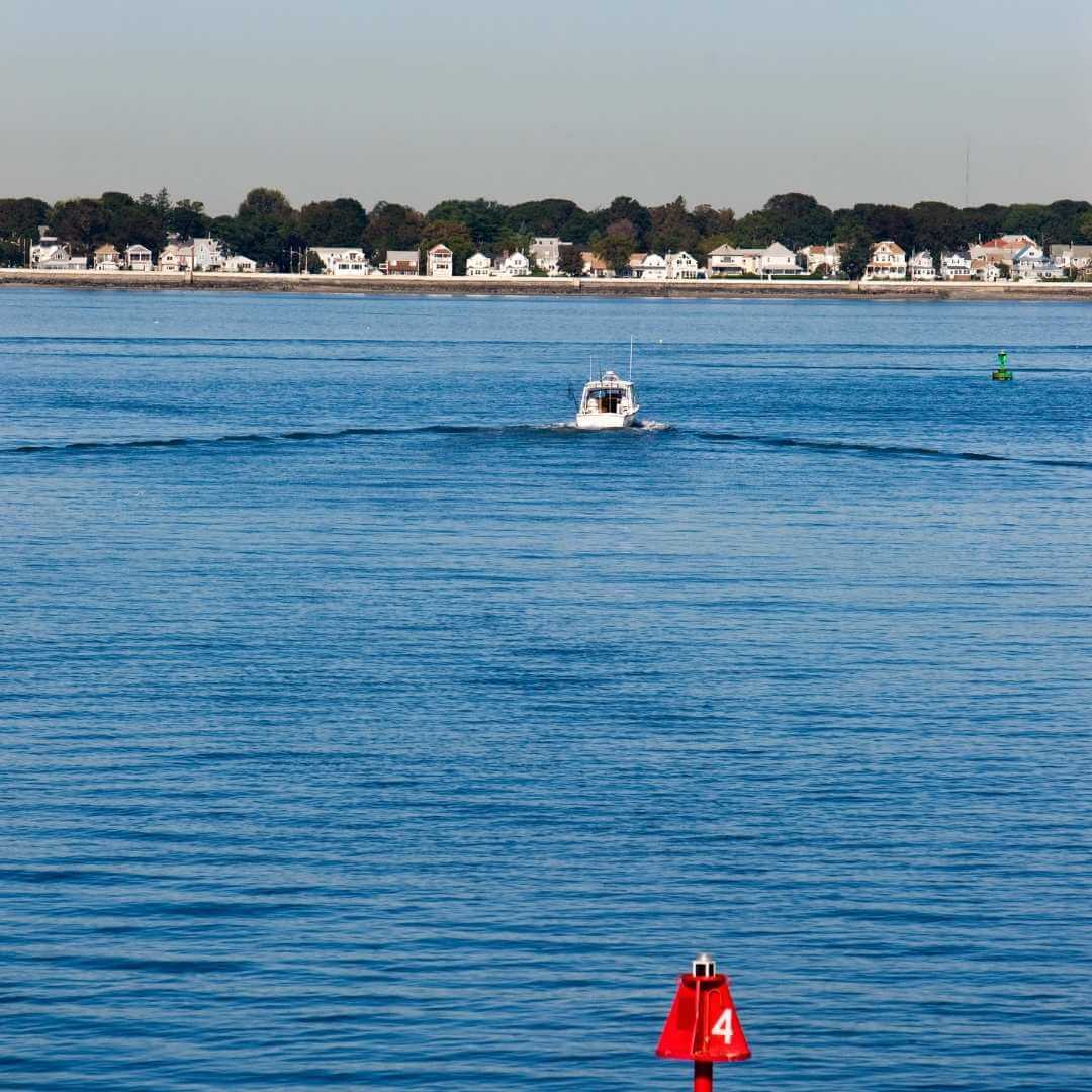 Boat sailing in Hingham